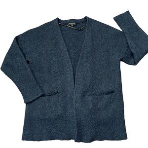 SELECTED FEMME Wool Alpaca Blend Open Cardigan Dark Navy Size Medium